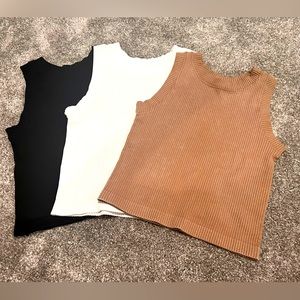 3 Piece ribbed tank set